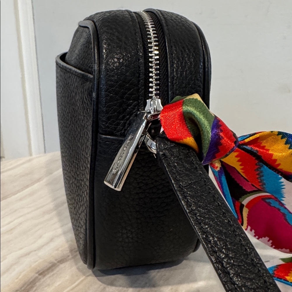 Kate Spade Bag Glitter On Mini Camera Black Pebbled Leather Crossbody - Picture 8 of 17